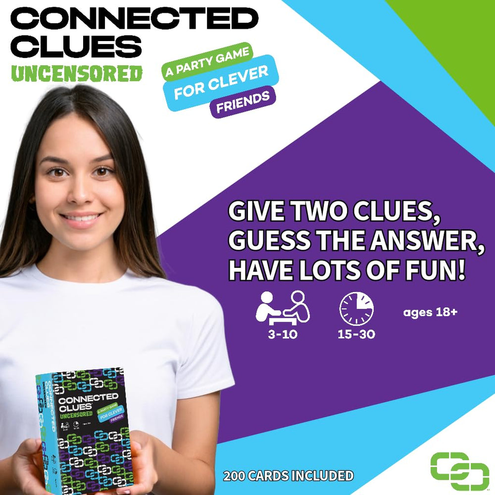 Connected Clues Uncensored setup with players mid-game laughter