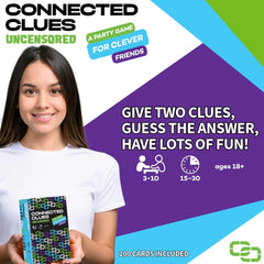 Connected Clues Uncensored setup with players mid-game laughter