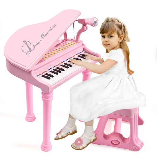Conomus 31-keys kids piano box front, perfect birthday gift presentation.