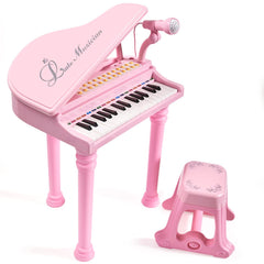 Conomus 31-keys kids piano microphone, encourages interactive singing during playtime.