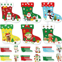 Containlol Christmas stockings kit—sticker-style 01 boosts kids' creativity in crafts.