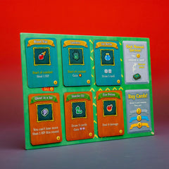 Contention Games' Slay The Spire fantasy creatures illustrated on cards.