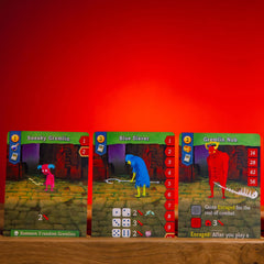 Contention Games' Slay The Spire box and setup laid out for easy learning.