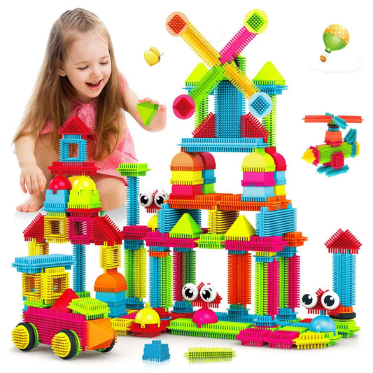 Contixo 144-piece bristle building set for versatile STEM play and creative construction.