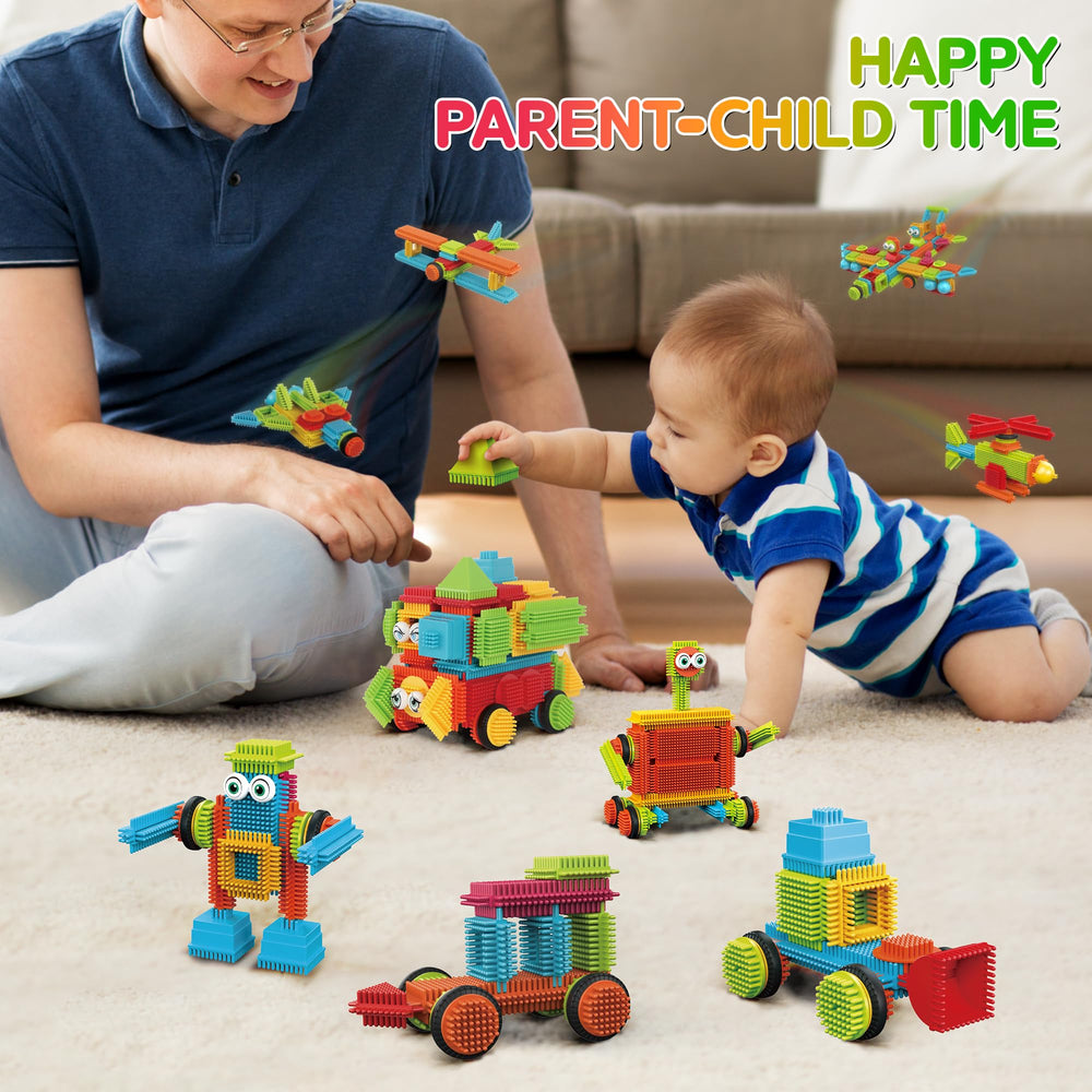 Contixo colorful bricks enhance recognition and imaginative model building.