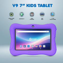 Contixo Disney tablet side view showing compact, portable learning device