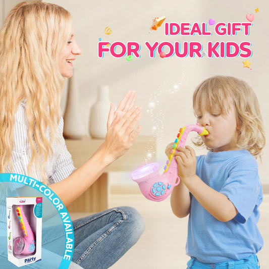 Contixo KT1 pink Saxaboom lights and sound buttons spark musical exploration