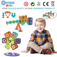 Contixo marble 3D tiles clear blocks for tactile, visual learning