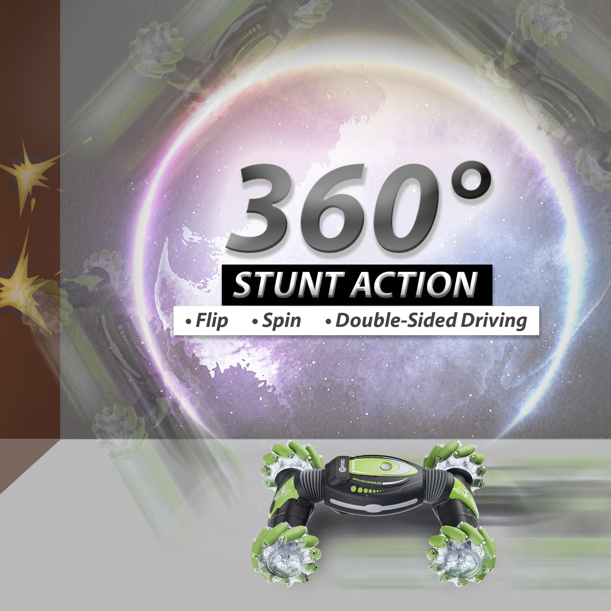 Contixo SC1 360-spin action enables dynamic backyard racing.