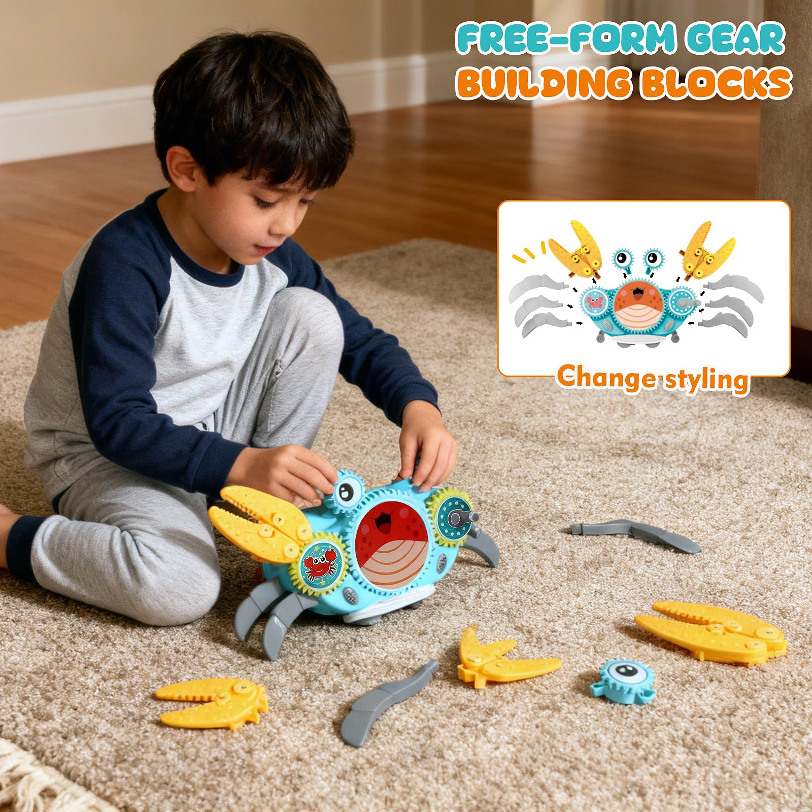 Control Future Crawling Crab with interlocking blocks for hands-on engineering play.