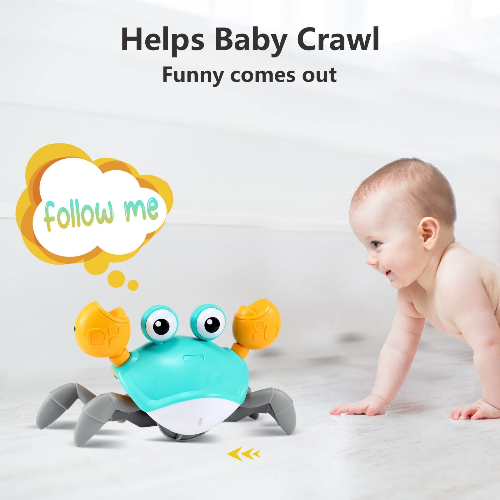 Control Future Crawling Crab Toy suitable for 6–12 months exploration