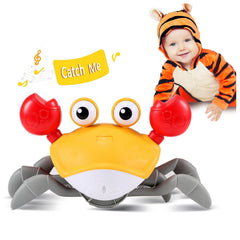 Control Future Crawling Crab Toy in action during tummy time for engagement and neck support.
