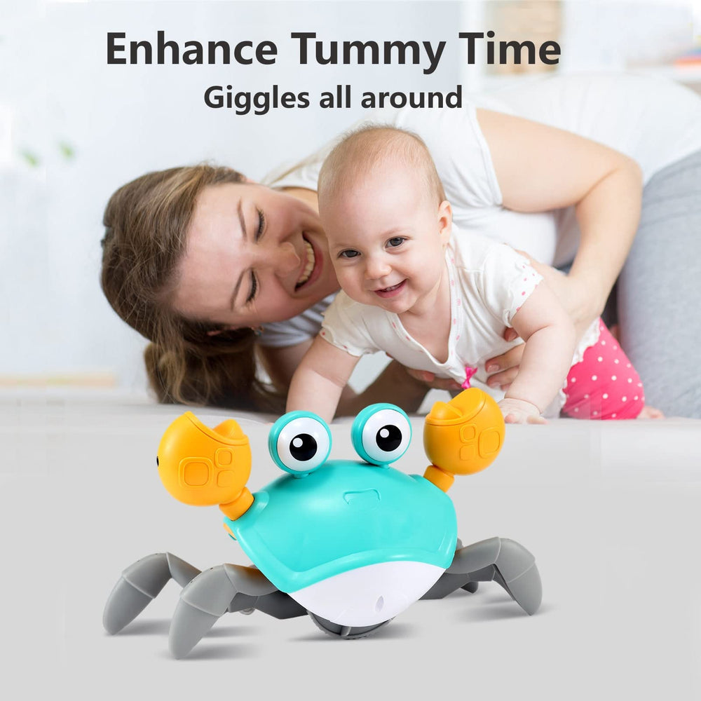 Control Future Crawling Crab Toy supports tummy time neck muscle engagement