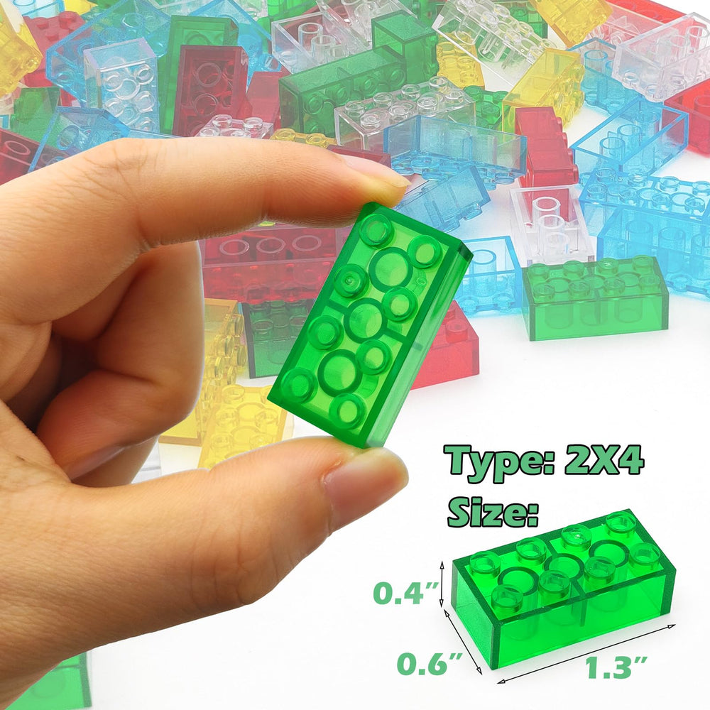 Conventejoy kids building with translucent bricks demonstrates safe, easy-to-handle play