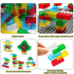 Conventejoy translucent 2x4 blue bricks spark creative playtime