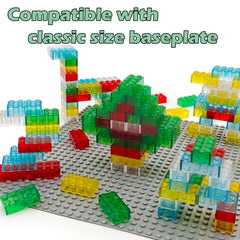Conventejoy translucent 2x4 yellow bricks brighten early STEM play
