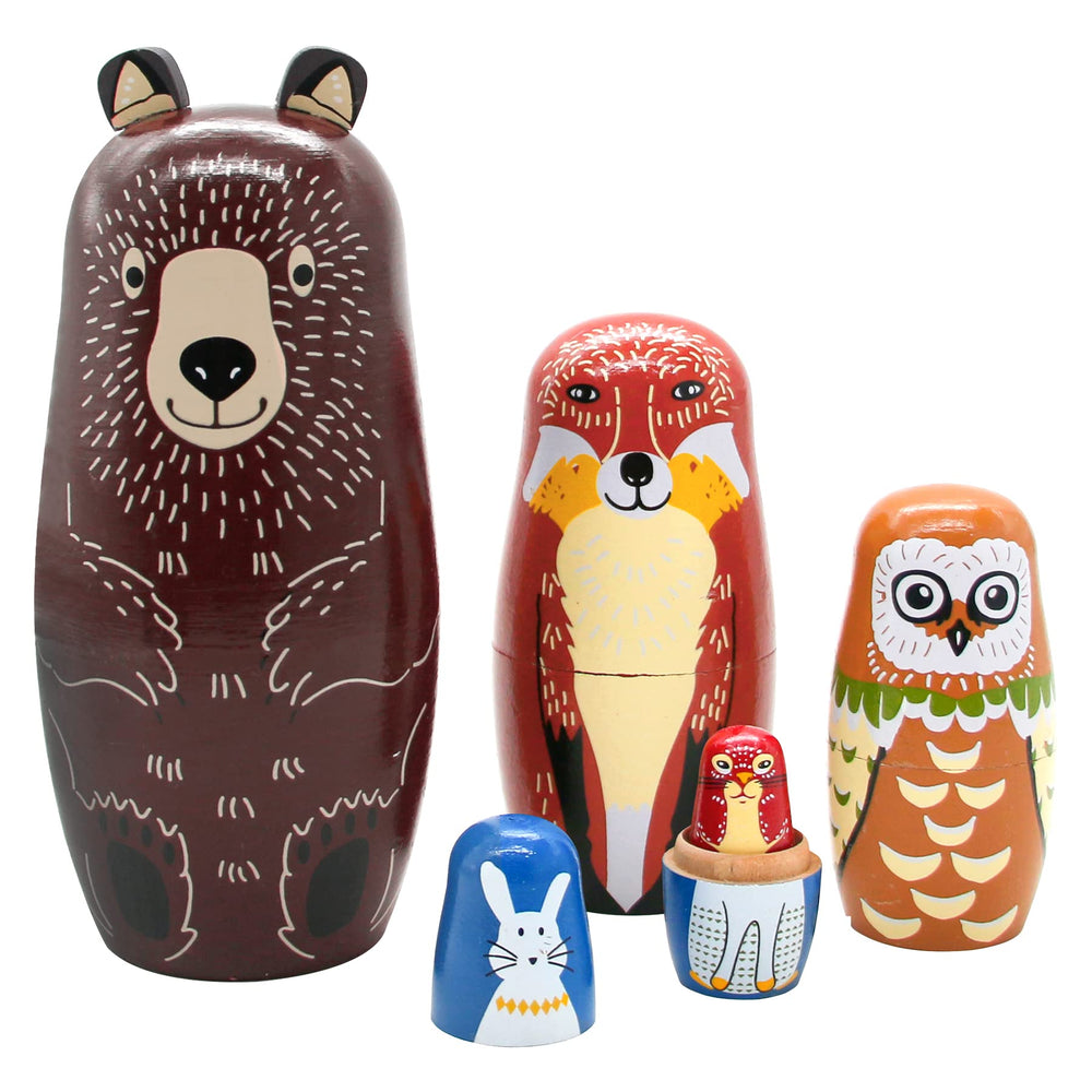 Conzy Russian nesting dolls bear pattern for playful learning and organization