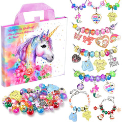 COO&KOO girls charm bracelet kit featuring unicorn charms for creative play.