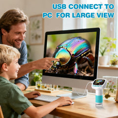 Coobest microscope USB mirroring to Windows or Mac for collaborative study.