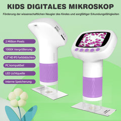 Coobest Pocket Kids Microscope magnification up to 1000x enables detailed exploration.
