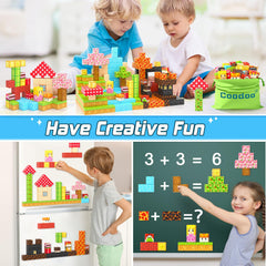 Coodoo 110pcs magnetic blocks compatible with Mine Magnet World for bigger builds
