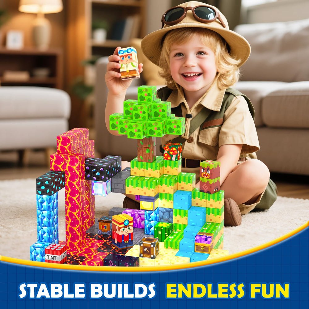 Coodoo 150PCS magnetic blocks support STEM learning and hands-on exploration.