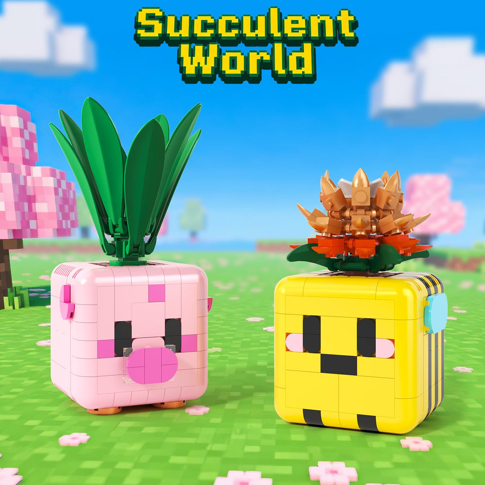 Coodoo Botanicals mini world detail featuring pig and bee