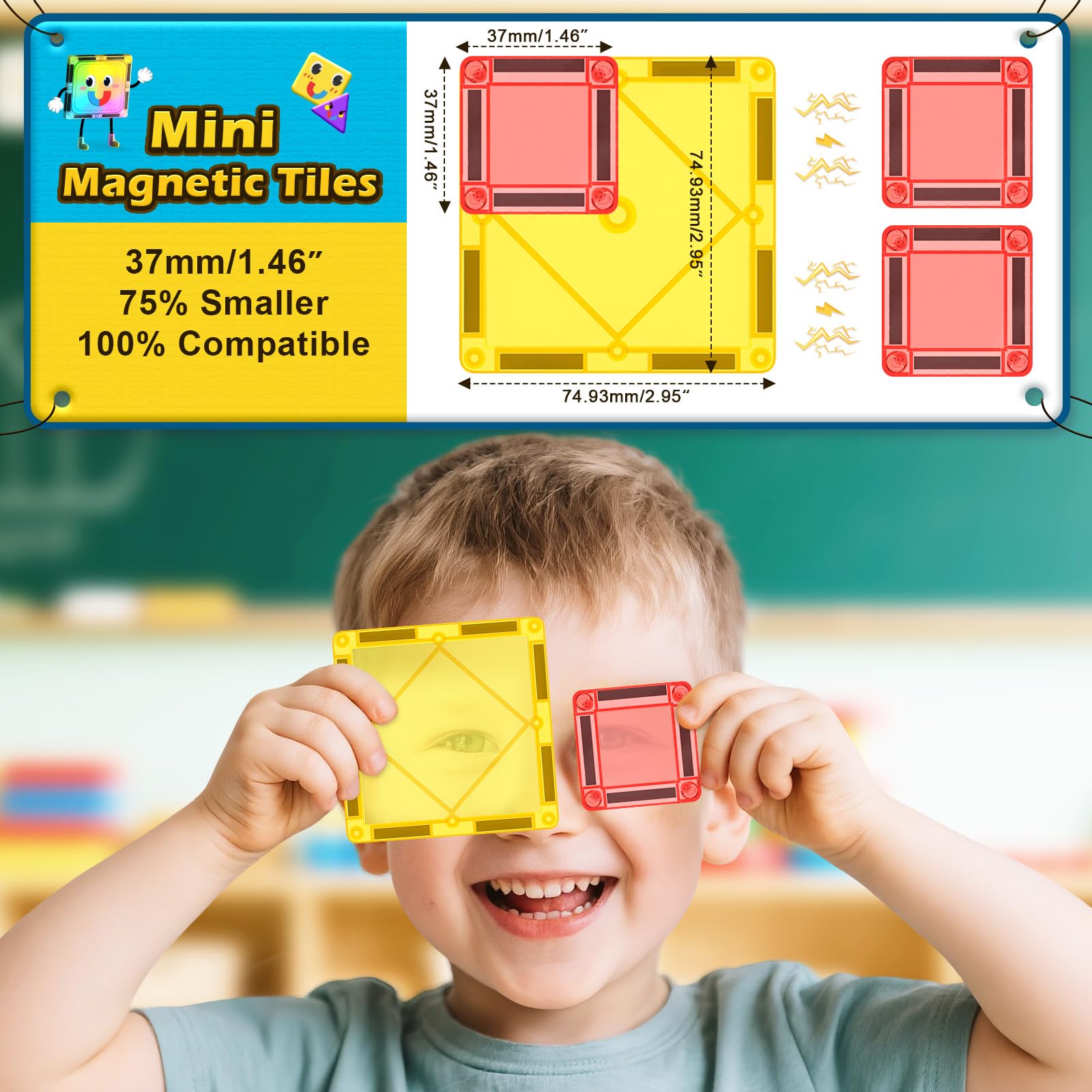Coodoo classroom-ready tiles are lightweight for group STEM activities.