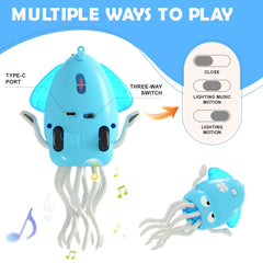 Coodoo Dancing Octopus blue USB rechargeable toy with built-in battery.
