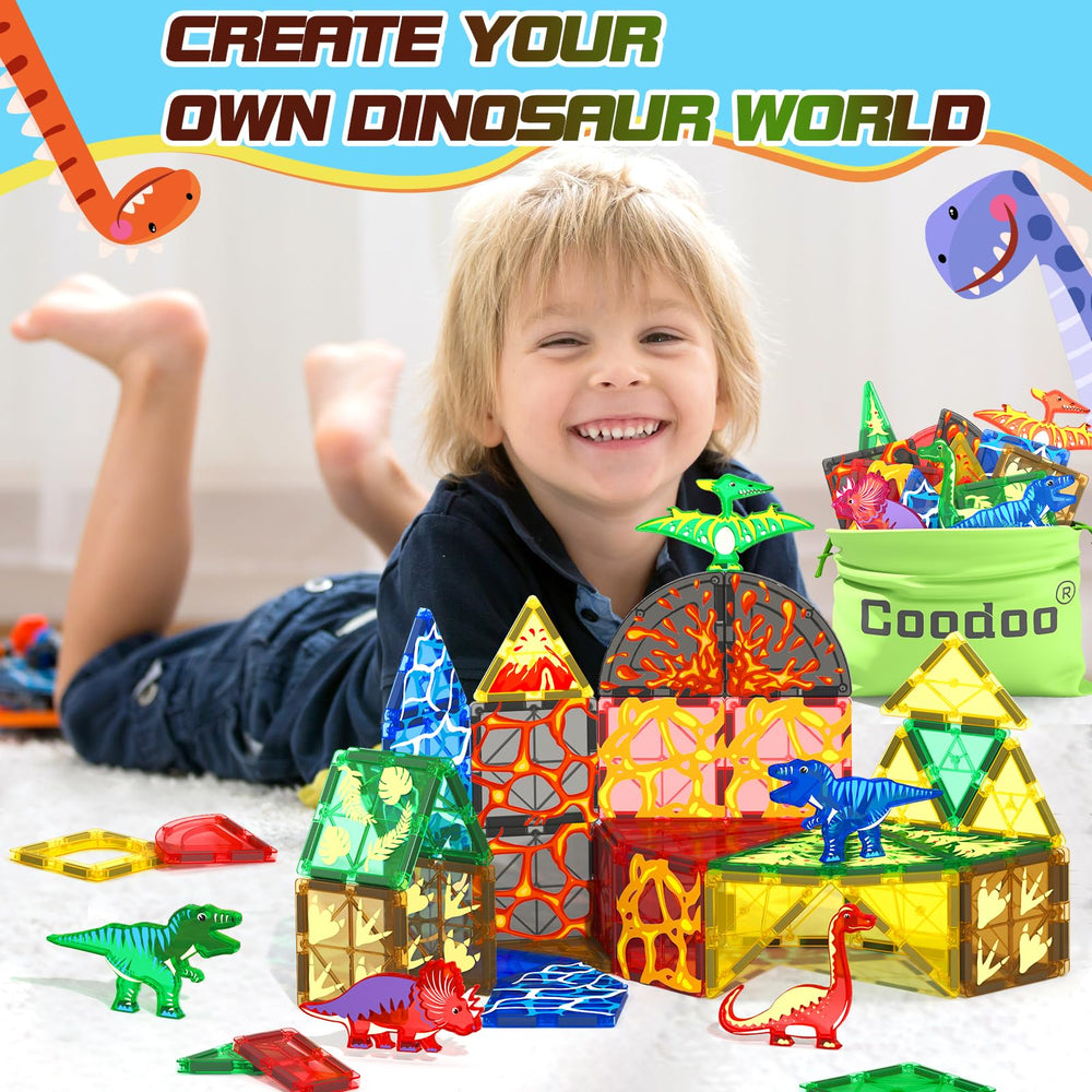 Coodoo magnetic tiles provide stable builds during play