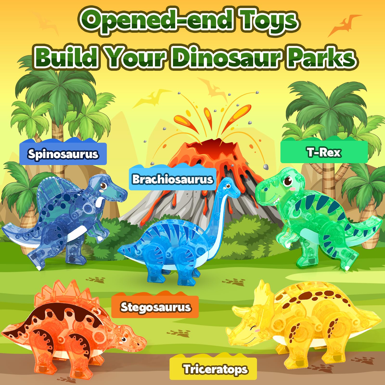 Coodoo Dinosaur Tiles Stegosaurus 3D inspires tactile exploration and storytelling
