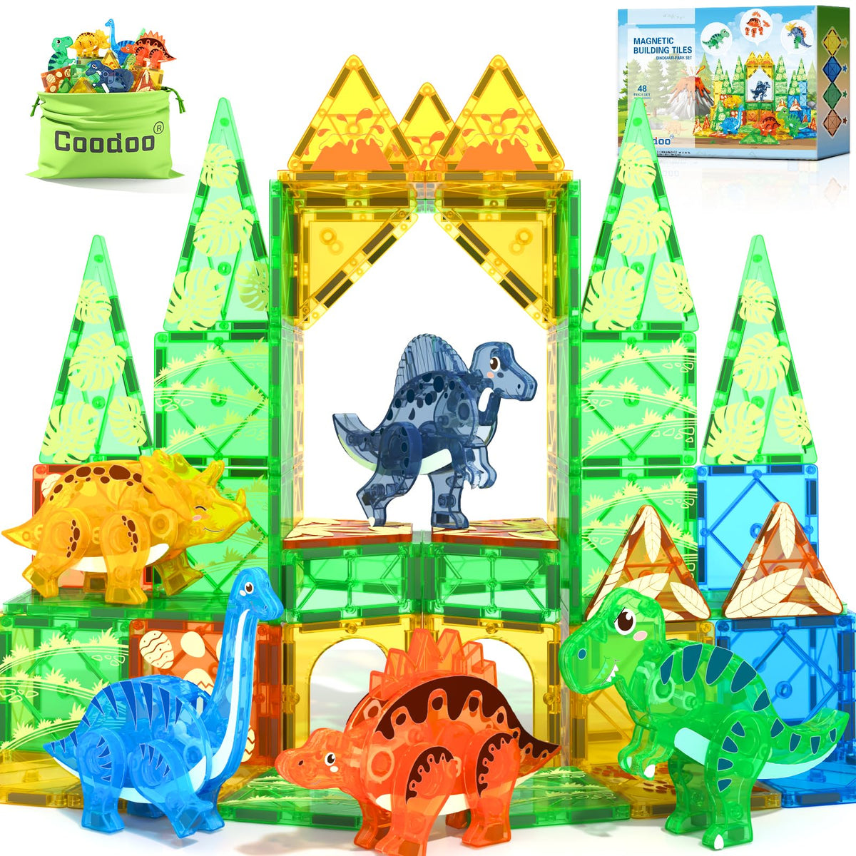 Coodoo Dinosaur Tiles T-Rex 3D with movable head for dynamic play