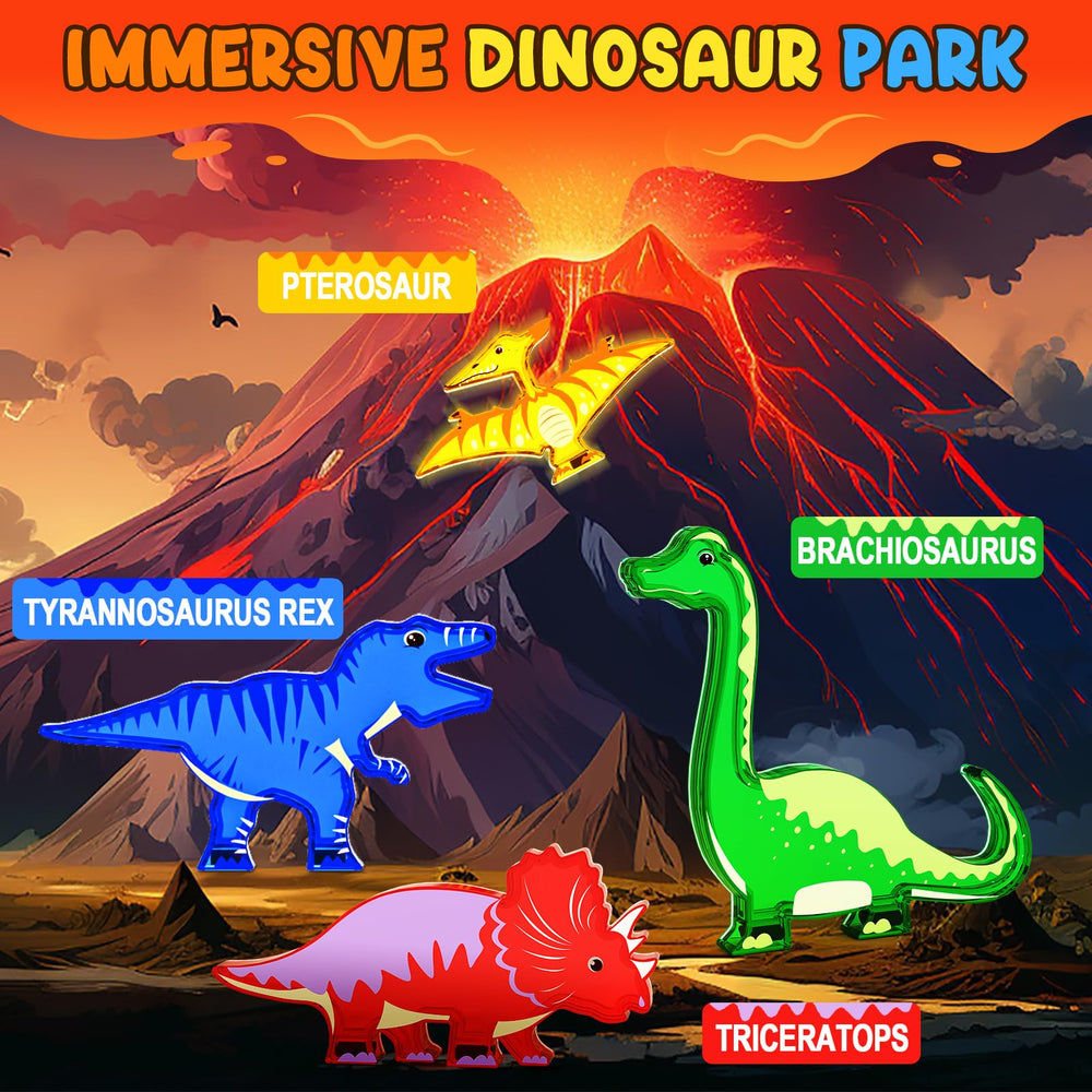 Coodoo Dinosaur Tiles volcano tiles spark eruption-inspired scenes for storytelling