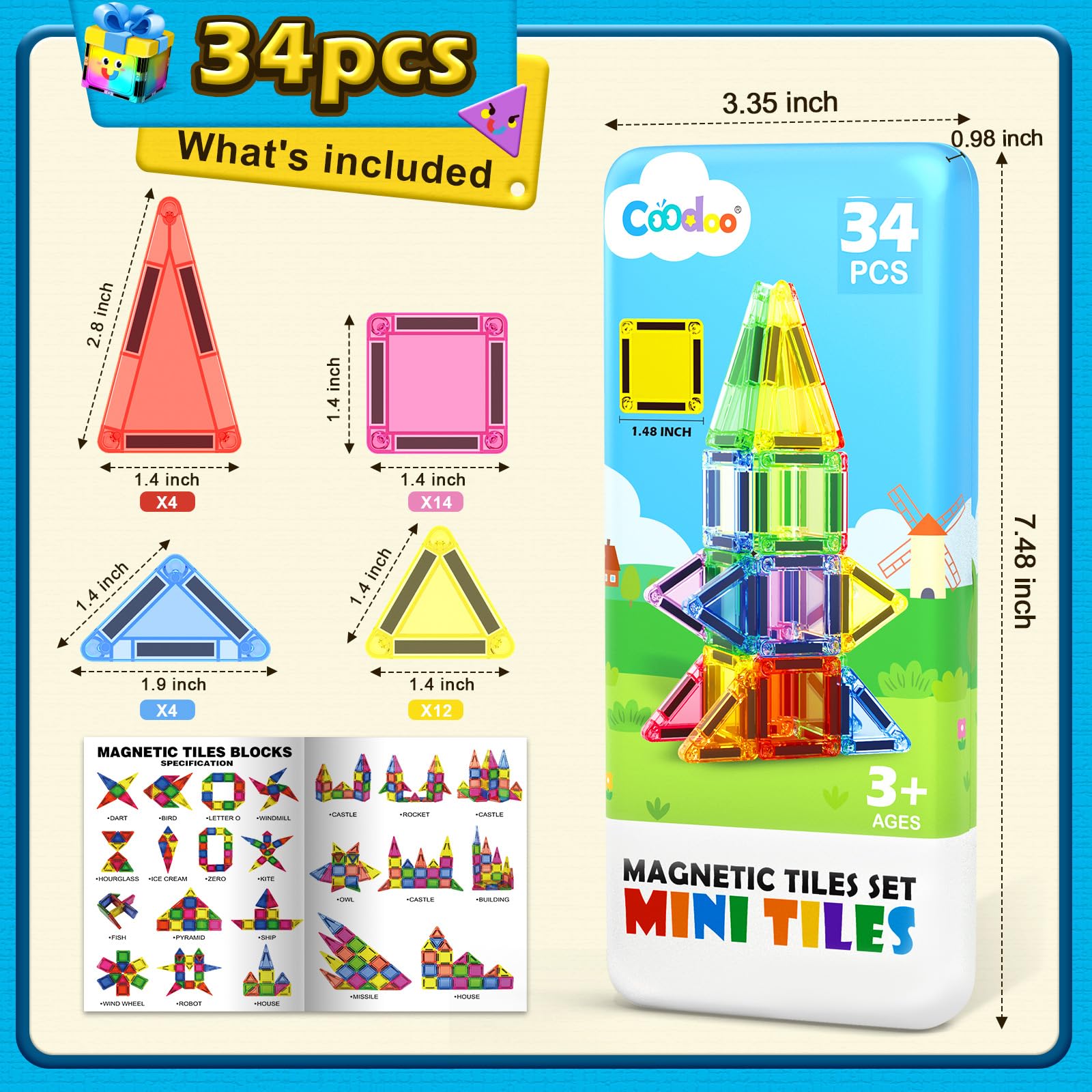 Coodoo gift-ready tiles for boys and girls from age 3.