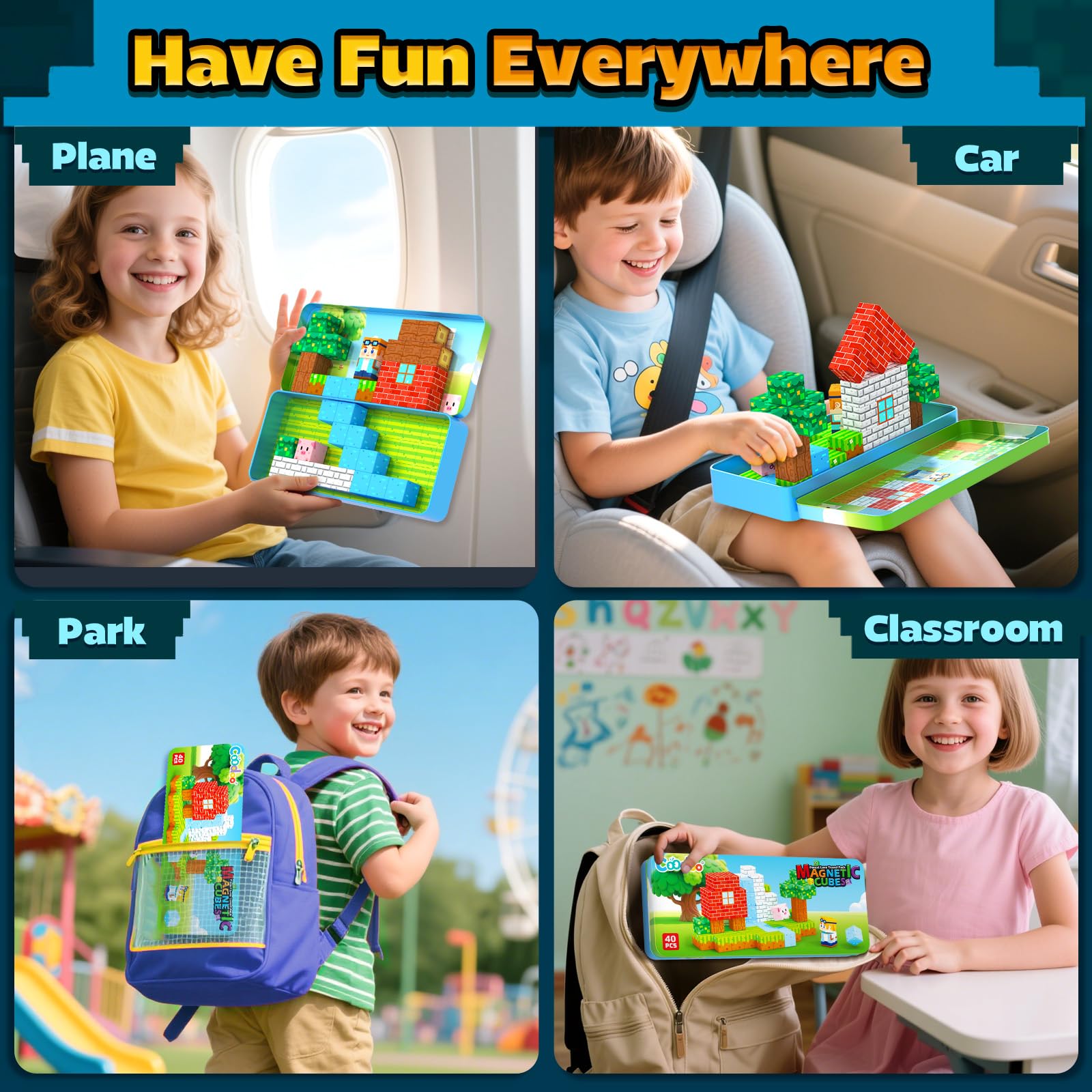 Coodoo blocks on table inspire creative building and problem-solving during playtime