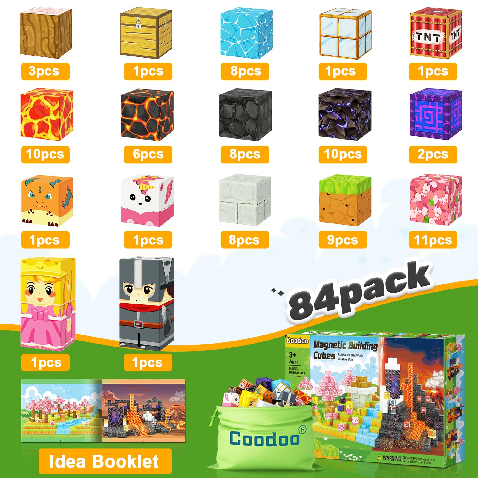 Eight-magnet cubes provide stronger stability in play.