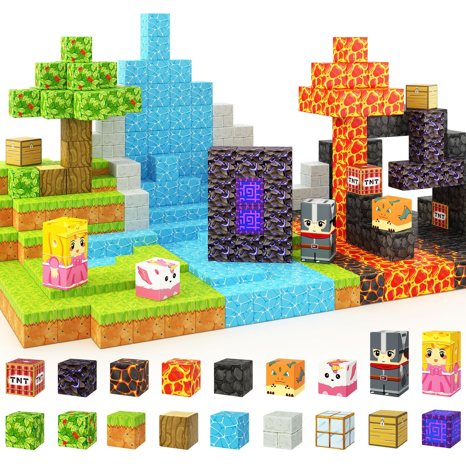 Coodoo magnetic blocks forest portal setup invites imaginative play and fine motor skills