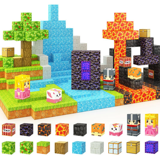 Coodoo magnetic blocks forest portal setup invites imaginative play and fine motor skills