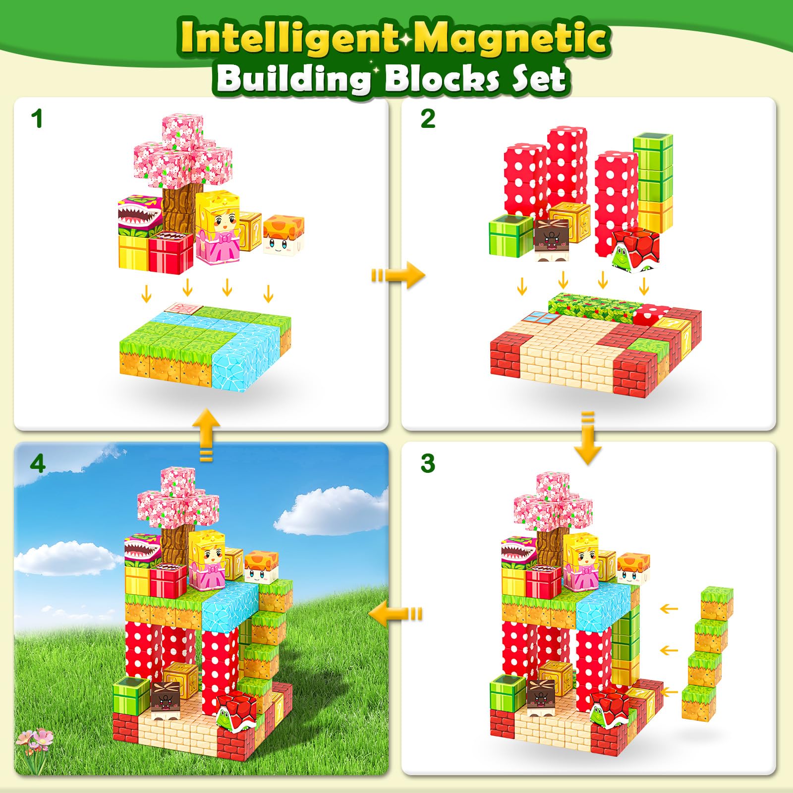 Coodoo magnetic blocks gift-ready set sparks creativity and learning joy.