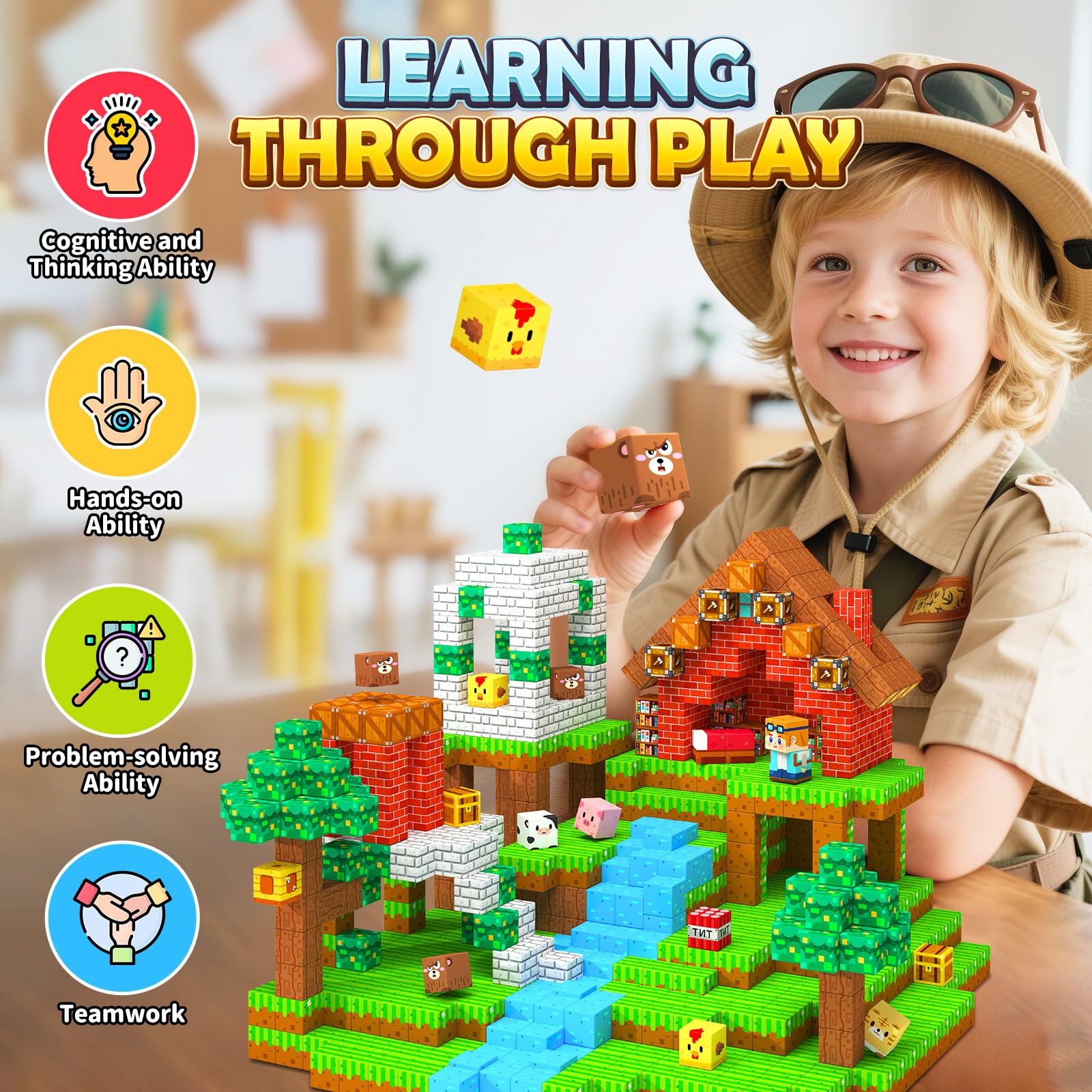 Coodoo Magnetic Blocks outdoor play invites hands-on exploration.