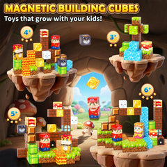 Safe, durable ABS construction of Coodoo Magnetic Blocks for little hands