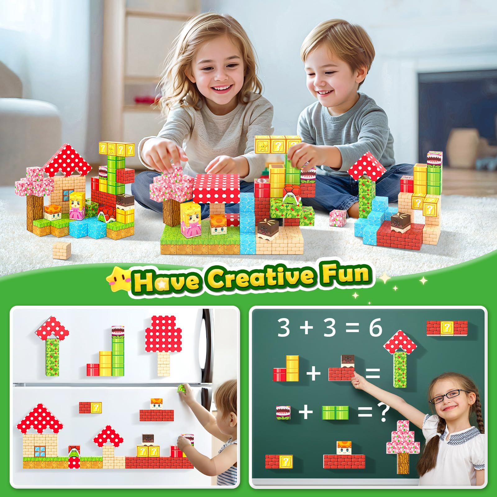 Coodoo STEM blocks promote spatial reasoning and fine motor skills during play.