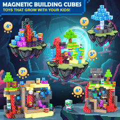Coodoo blocks with strong magnets connect easily for steady construction.