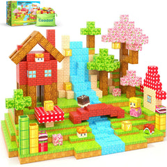 Coodoo magnetic blocks enable teleport pipes assembly for imaginative STEM play.