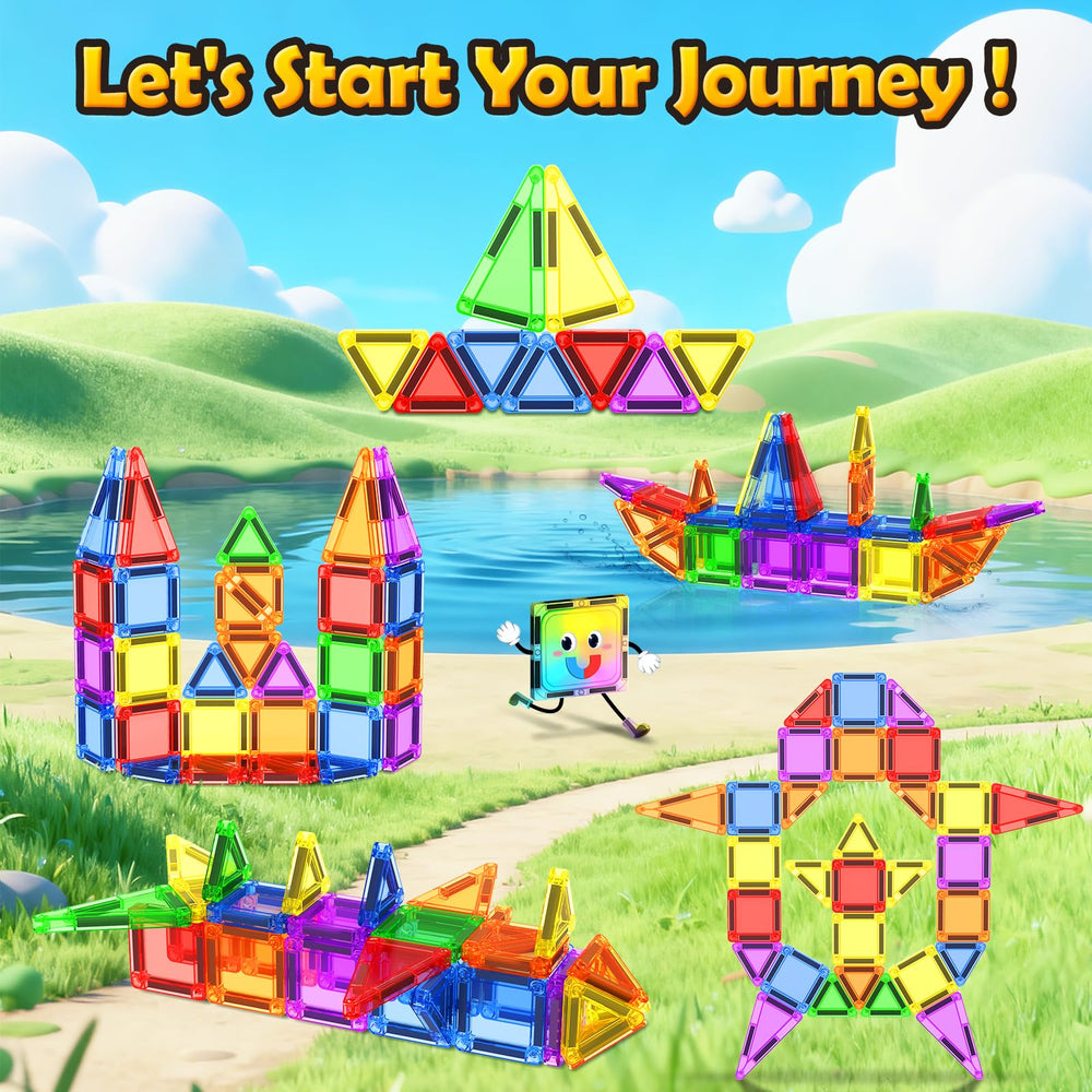 Coodoo Magnetic Tiles are compatible with popular tile sets for expanded adventures.