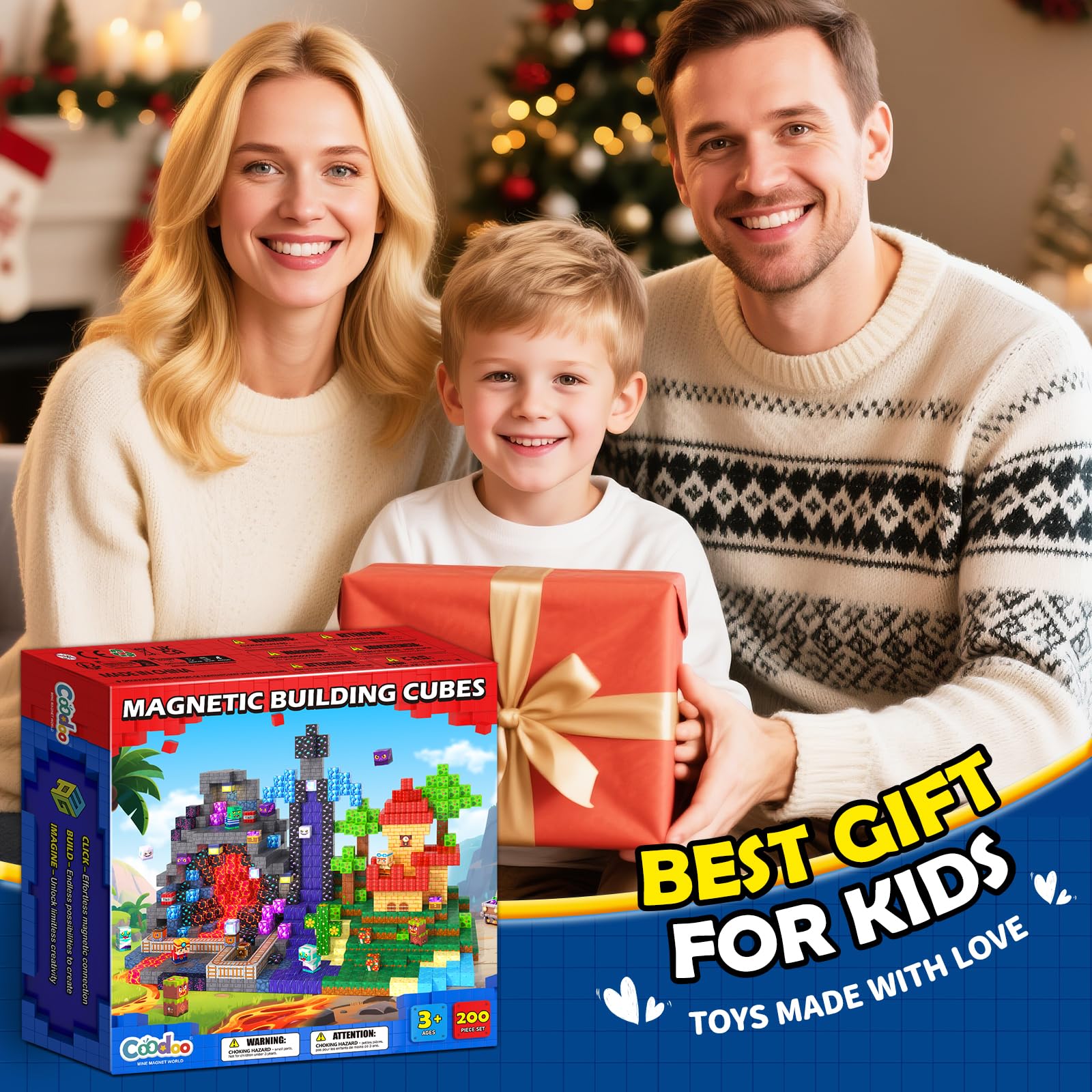 Coodoo magnetic tiles emphasize stability during creative construction.