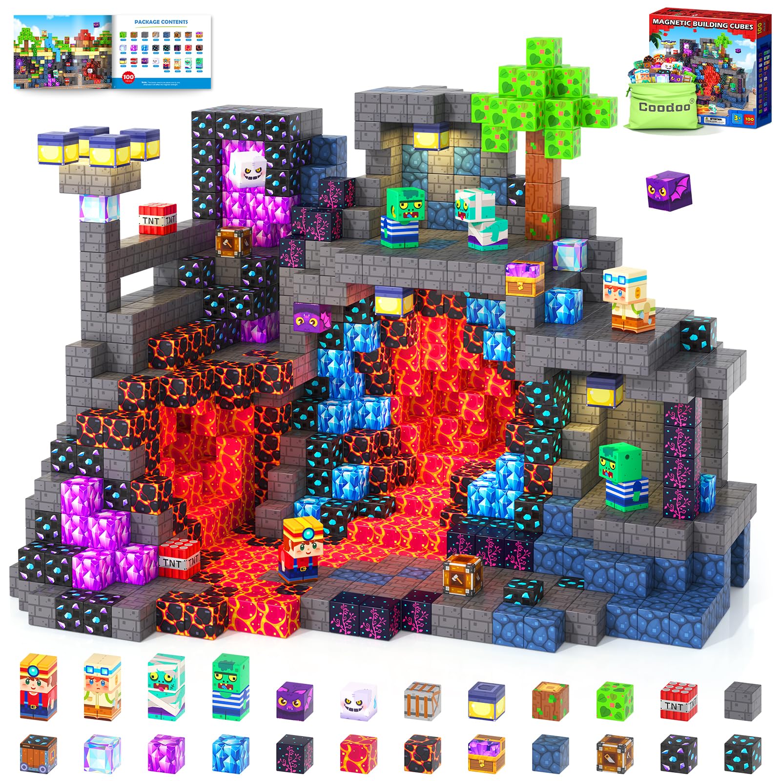 Coodoo Mine Magnet World blocks inspire creative building and imaginative play