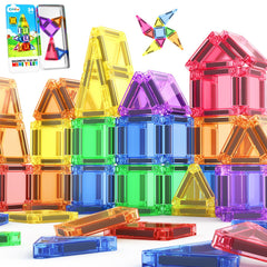 Coodoo mini tiles in a pencil-case tin for portable, mess-free creative play.