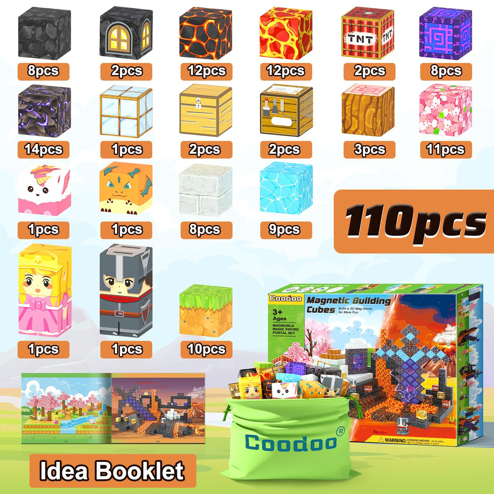 Coodoo outdoor-friendly magnetic tiles invite hands-on play in garden or yard.