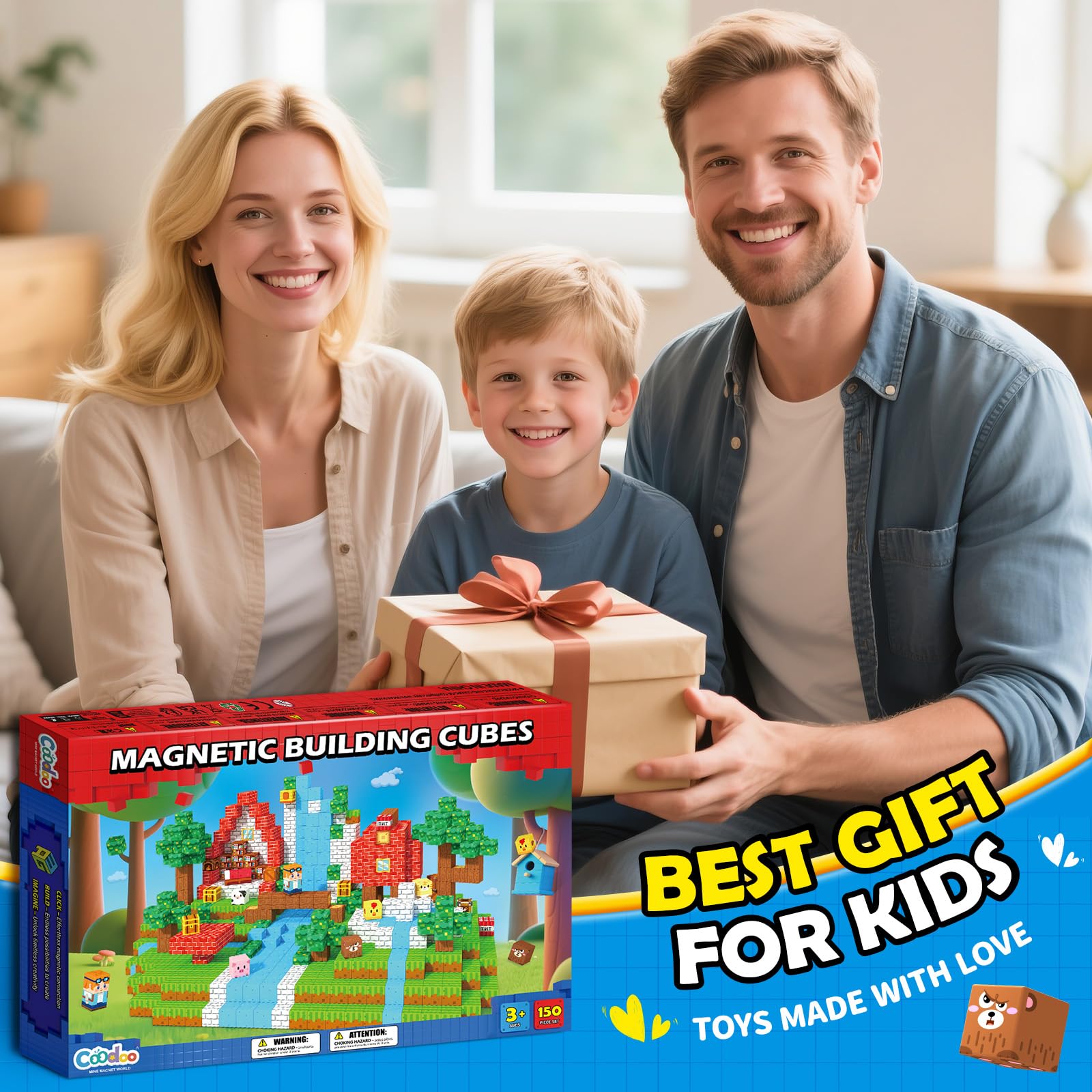 Coodoo safe ABS plastic blocks ensure durable, safe playtime.